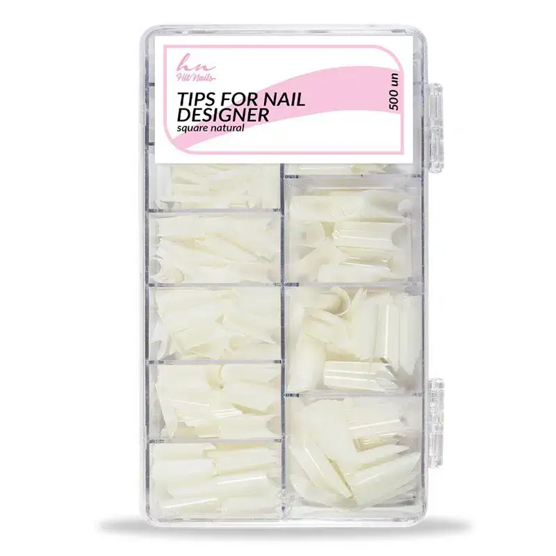 Tips for Nail Designer - Natural Square shape 500un.