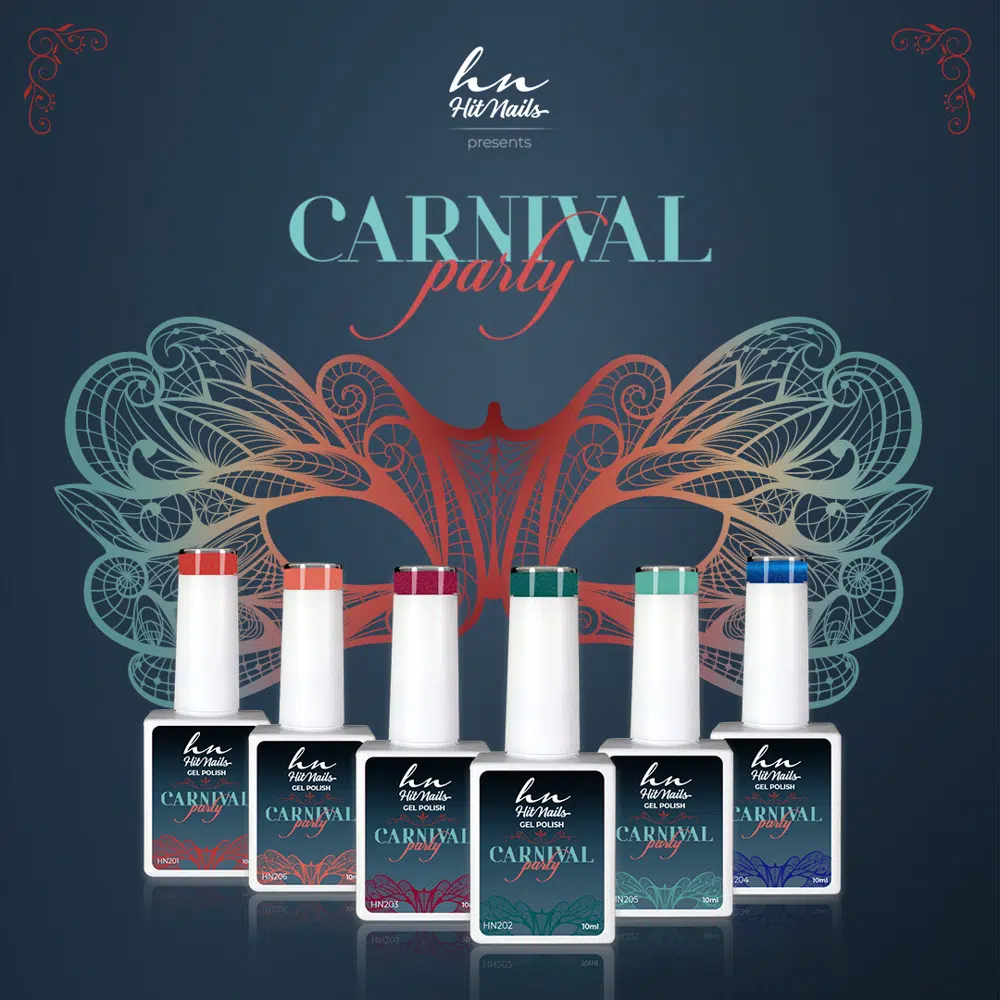 Gel Polish Carnival Party Coleção 6 cores