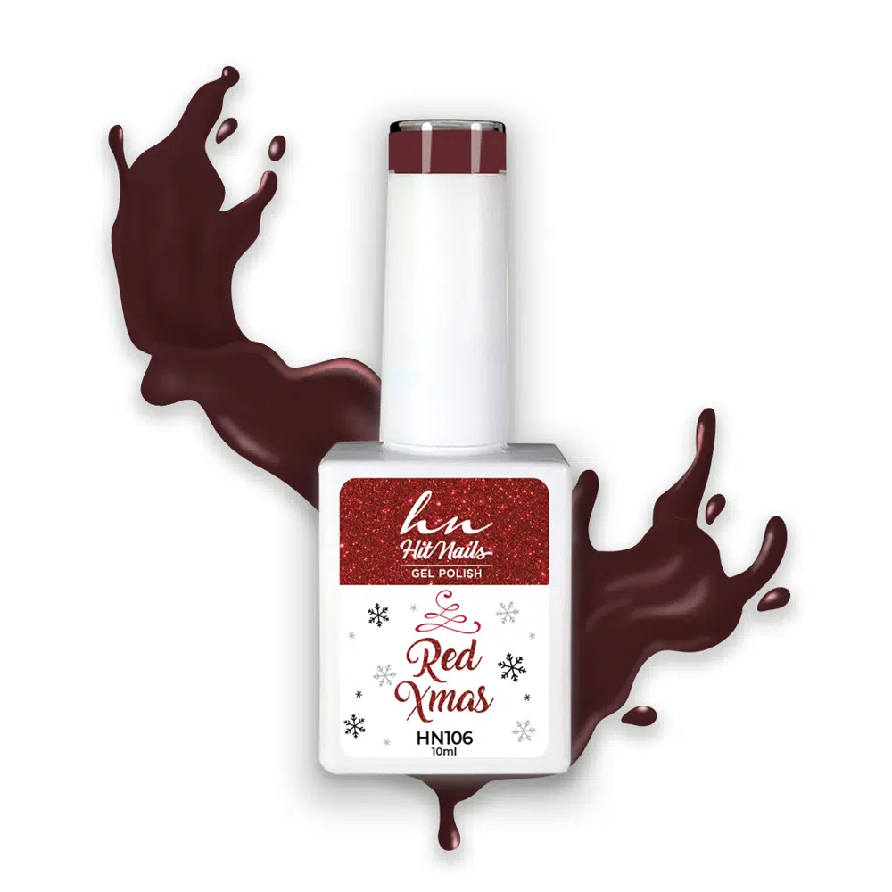 Gel Polish Red Xmas 10ml - HN106