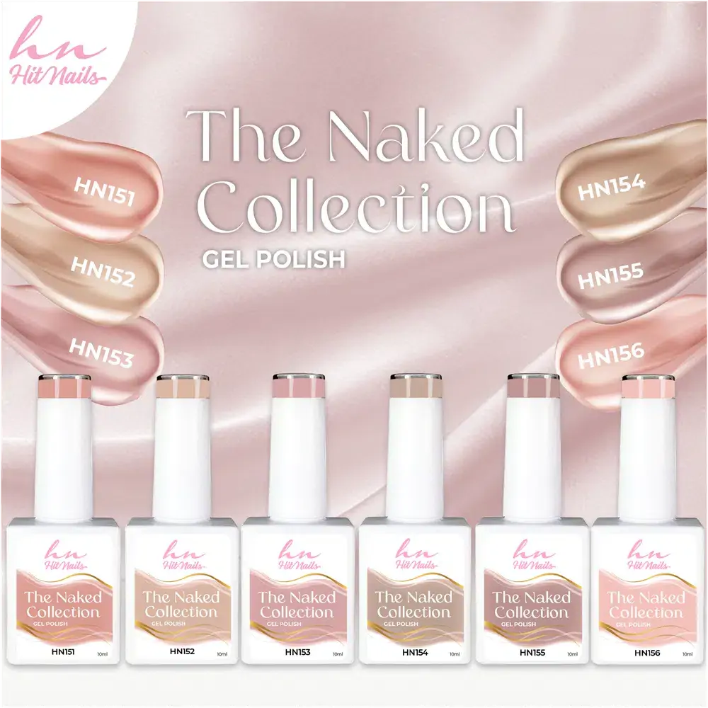 Gel Polish The Naked Collection Coleção 6 cores