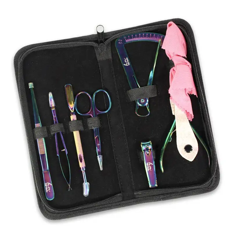 KIT Estojo Ferramentas Nail Designer Pro 7 peças